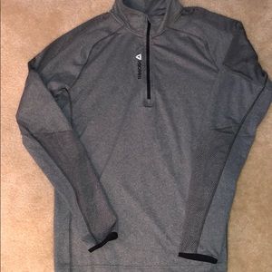 Mens Reebok M 1/4 Zip active pullover Grey